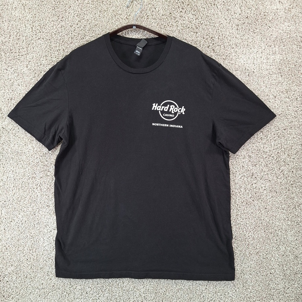 District T-Shirt Mens XL Black Hard Rock Casino Northern Indiana Anniversary